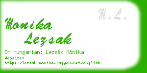 monika lezsak business card