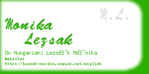 monika lezsak business card